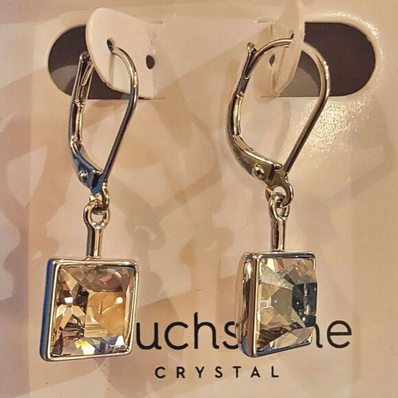 #Touchstone Prima #Leverback Silver Shade Earrings, Rhodium Plate, 1", #NWT #NIB - Picture 4 of 5